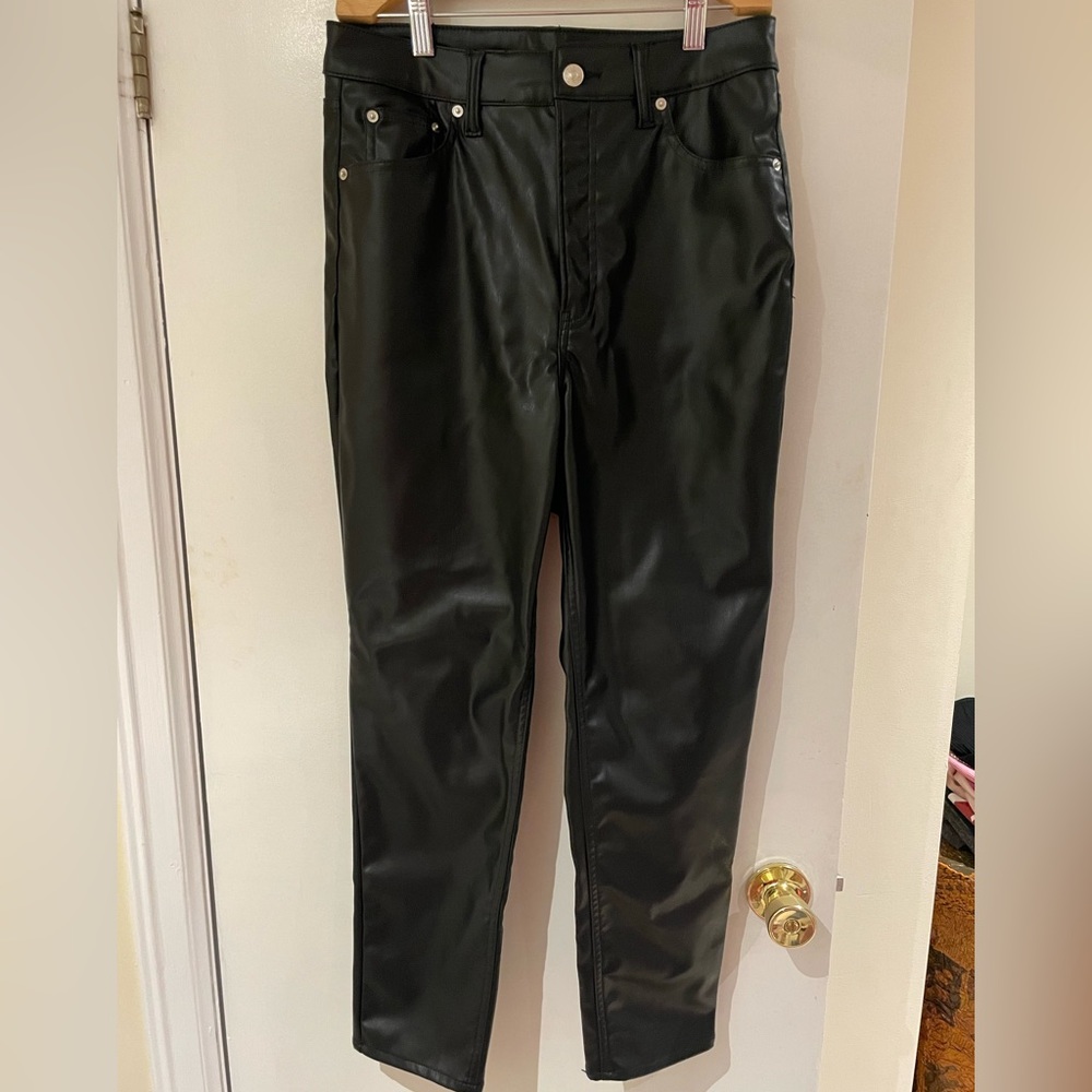 Black Faux Leather Pants